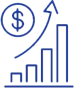 Blue Bar Graph Icon
